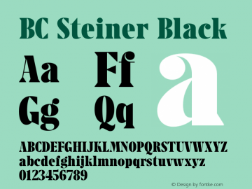BC Steiner MBL Bold Version 1.000 Font Sample