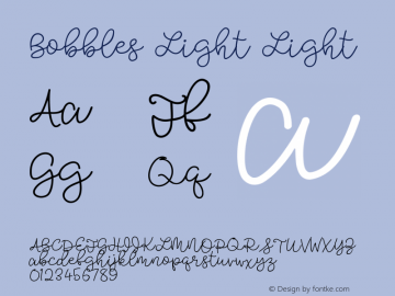 Bobbles Light Version 001.000 Font Sample