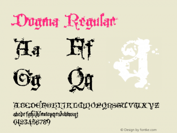 Dogma Regular Version 1.00 March 21, 2013, initial release图片样张