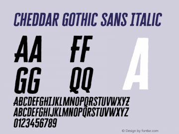 CheddarGothicSans-Italic 1.002图片样张