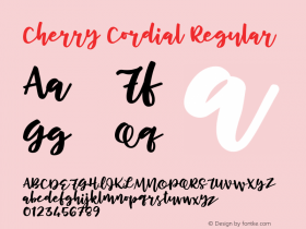 Cherry Cordial Version 1.000 Font Sample