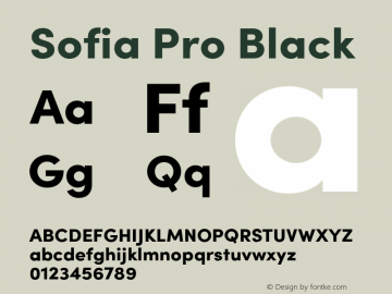 SofiaProBlack Version 3.000;PS 003.000;hotconv 1.0.88;makeotf.lib2.5.64775 Font Sample