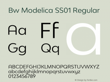 Bw Modelica SS01 Regular Version 2.000;PS 002.000;hotconv 1.0.88;makeotf.lib2.5.64775 Font Sample