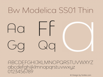 Bw Modelica SS01 Thin Version 2.000;PS 002.000;hotconv 1.0.88;makeotf.lib2.5.64775 Font Sample