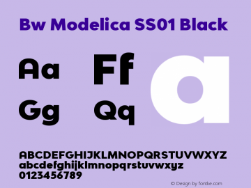 Bw Modelica SS01 Black Version 2.000;PS 002.000;hotconv 1.0.88;makeotf.lib2.5.64775 Font Sample
