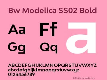 Bw Modelica SS02 Bold Version 2.000;PS 002.000;hotconv 1.0.88;makeotf.lib2.5.64775图片样张