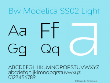 Bw Modelica SS02 Light Version 2.000;PS 002.000;hotconv 1.0.88;makeotf.lib2.5.64775图片样张
