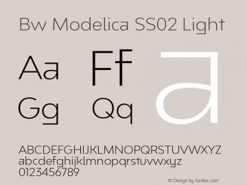 Bw Modelica SS02 Light Version 2.000;PS 002.000;hotconv 1.0.88;makeotf.lib2.5.64775 Font Sample