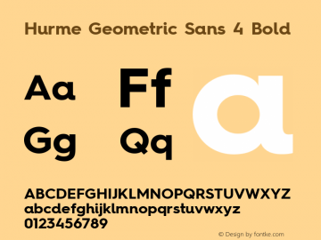 HurmeGeometricSans4 Bold Regular Version 1.001 Font Sample