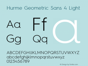 HurmeGeometricSans4 Light Regular Version 1.001 Font Sample