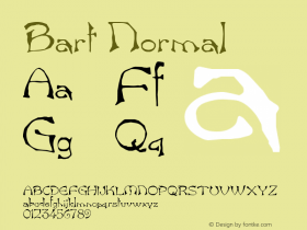 Bart Normal Altsys Fontographer 4.1 12/20/94图片样张