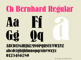 Ch Bernhard 001.000 Font Sample