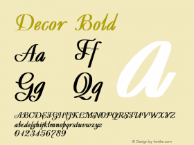 Decor Bold Converted from t:\DECOR.BF1 by ALLTYPE Font Sample