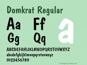 Domkrat 001.001 Font Sample