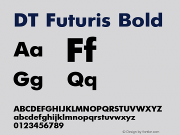 DT Futuris Bold Version 1.0图片样张