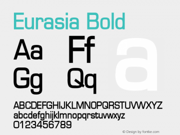 Eurasia Bold Altsys Fontographer 4.1 1/30/95图片样张