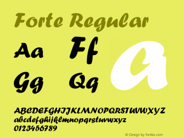 Forte Version 1.50 Font Sample