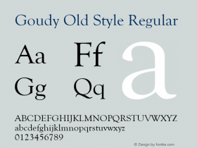 Goudy Old Style Version 1.50 Font Sample