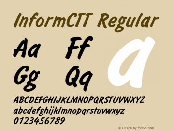 InformCTT TrueType Maker version 1.00.03 Font Sample