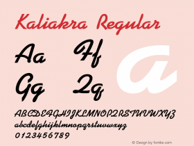 Kaliakra 001.001 Font Sample