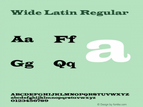 Wide Latin Version 1.50 Font Sample