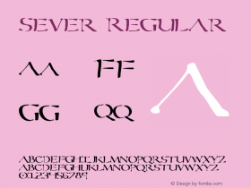 Sever Regular 1 Font Sample