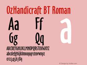 Oz Handicraft BT mfgpctt-v1.50 Thursday, December 24, 1992 10:51:10 am (EST) Font Sample