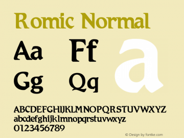 Romic 3.1 Font Sample