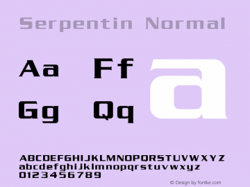 Serpentin 3.1 Font Sample