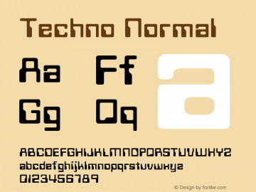 Techno Normal 1.0 Sat Nov 20 11:29:46 1993 Font Sample