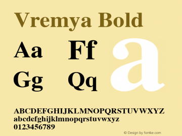 VremyaBold 1.0 Wed May 19 04:29:41 1993图片样张