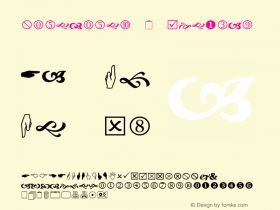 Wingdings 2 Version 1.50 Font Sample