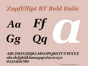 Zapf Elliptical 711 Bold Italic BT mfgpctt-v1.53 Friday, January 29, 1993 1:19:23 pm (EST)图片样张