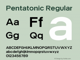 Pentatonic Version 001.000 Font Sample