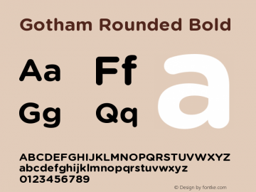 GothamRounded-Bold Version 1.200 Font Sample