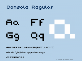 pixeldroid Console Regular Version 1.0.0 Font Sample