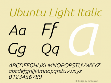 Ubuntu Light Italic 0.83图片样张