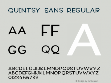 Quintsy Sans Version 1.000图片样张