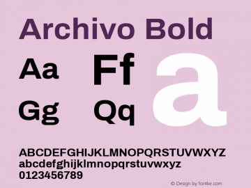 Archivo Bold Version 1.003图片样张