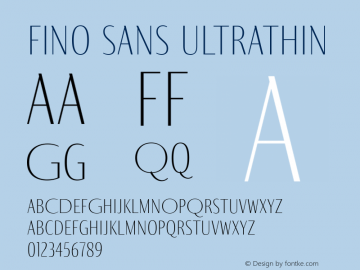 Fino Sans UltraThin Version 1.012;PS 001.012;hotconv 1.0.88;makeotf.lib2.5.64775; ttfautohint (v1.5.34-1b95) Font Sample