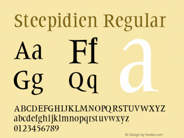 Steepidien 1.0 03-04-2002 Font Sample