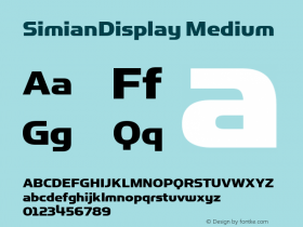 SimianDisplay-Chimpanzee Version 001.000 Font Sample