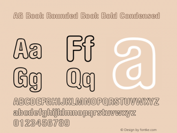 AG Book Rounded Bold Condensed Outline Version 001.000图片样张