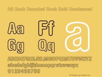 AG Book Rounded Bold Condensed Outline Version 001.000图片样张