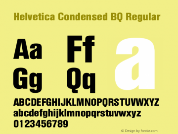 HelveticaConBQ-Bold 001.000 Font Sample