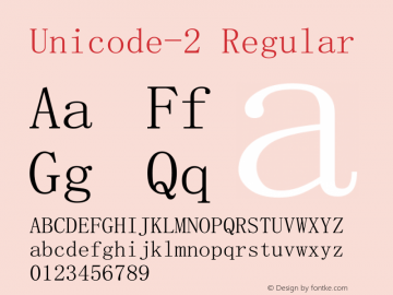 Unicode-2 Version 1.90 December 24, 2016图片样张