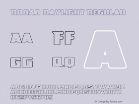 Broad Daylight 1.00000000000000001 Font Sample