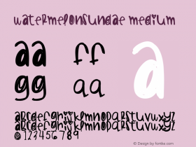 WatermelonSundae Version 001.000 Font Sample