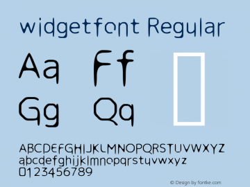 widgetfont Version 1.00 May 25, 2017, initial release图片样张