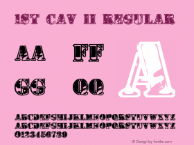 1st Cav II 001.000 Font Sample